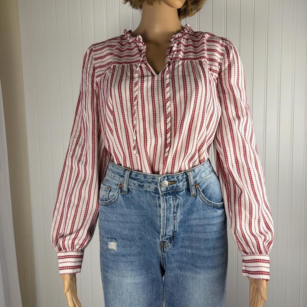 LOFT striped blouse size M